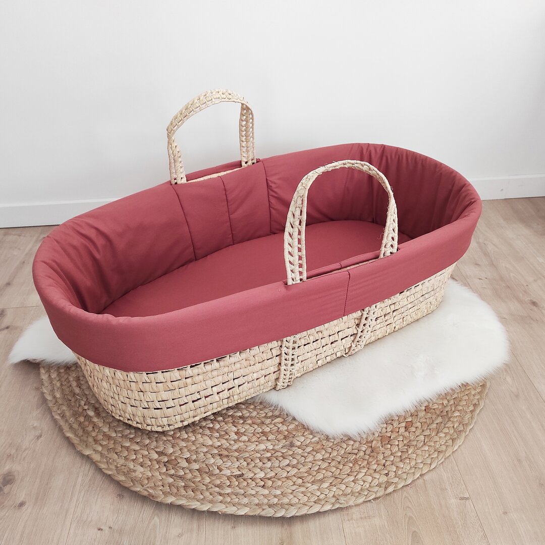 Couffin Bébé SEVIRA KIDS – Matelas & Habillage Gaze – Fabriqué En France – 0-6 Mois
