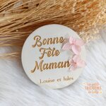 magnet-bois-personnalisé-fleuri-cadeau-maman
