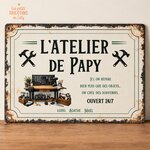 plaque-atelier-de-papy-cadeau-fete-des-grands-peres-personnalise