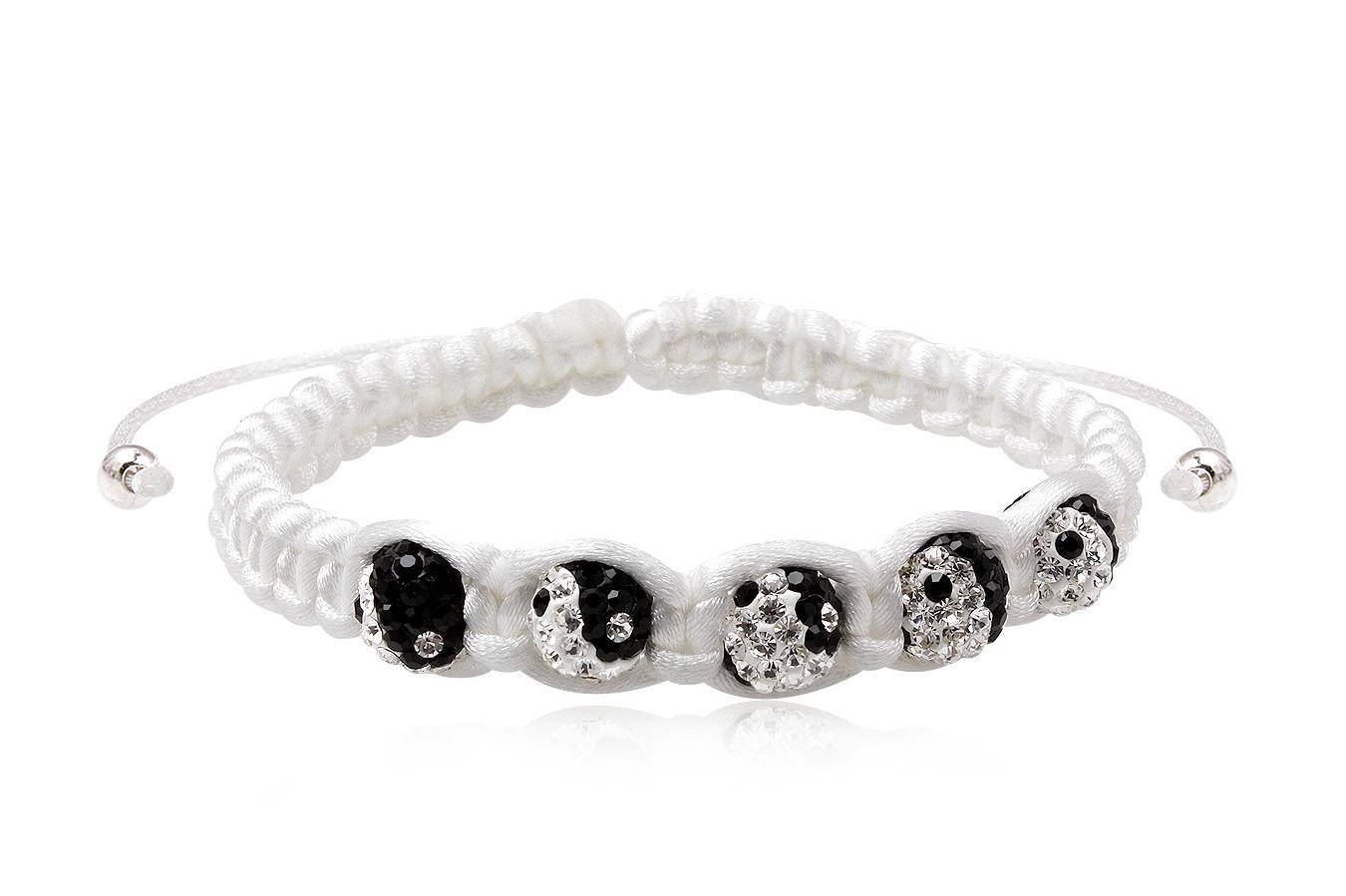 bracelet-homme-yin-yang-soie-macramé-shamballa-préciosa-cristal-argent-blanc-PHW0961