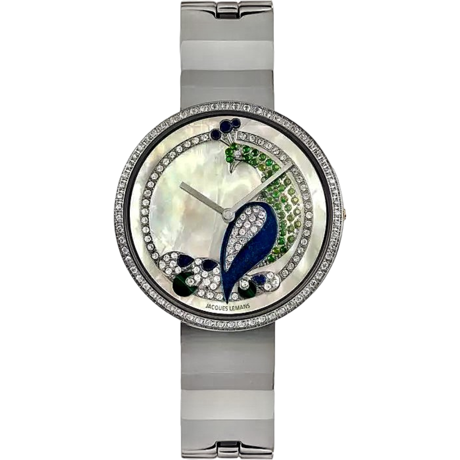 montre-bracelet-femmes-acier-Jacques Lemans Design 1-2136G-cristaux-swarovski