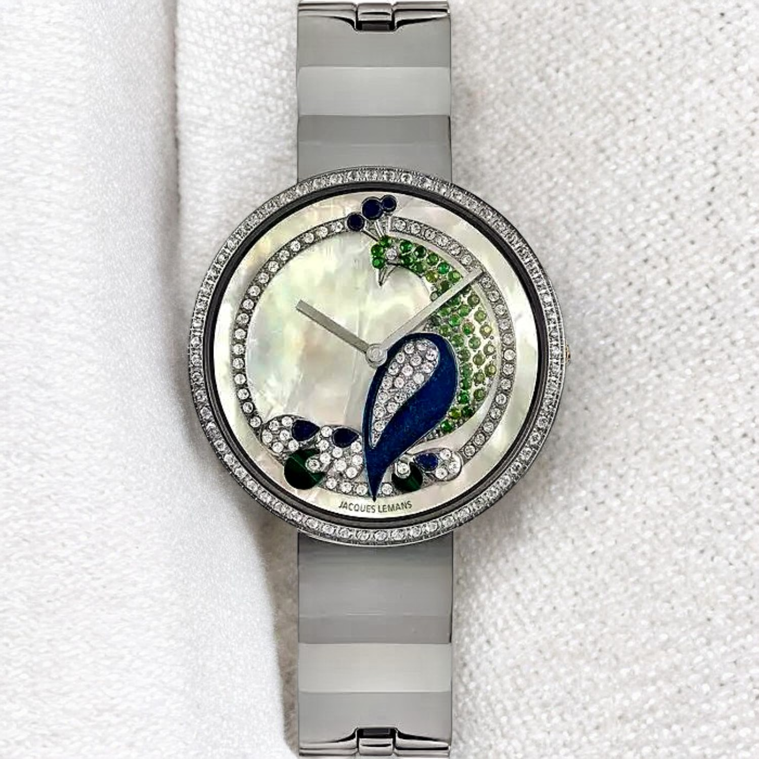 Jacques Lemans Design 1-2136G-montre-bracelet-femmes-paon-cristaux-swarovski