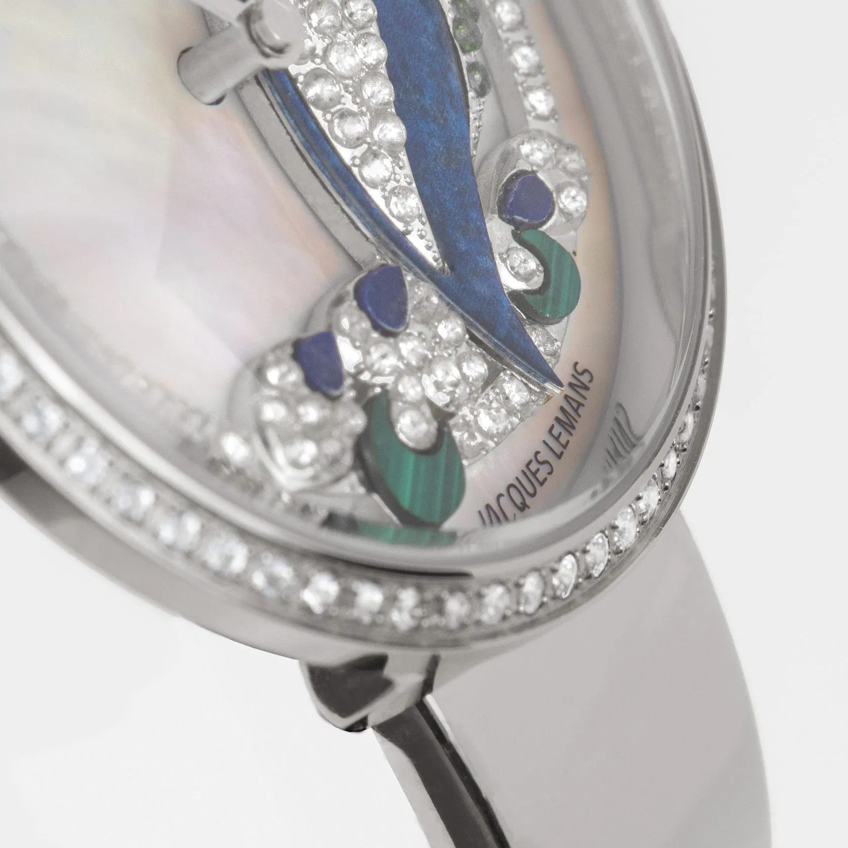Jacques Lemans Design 1-2136G- montre-bracelet-acier-paon-cristaux-swarovski
