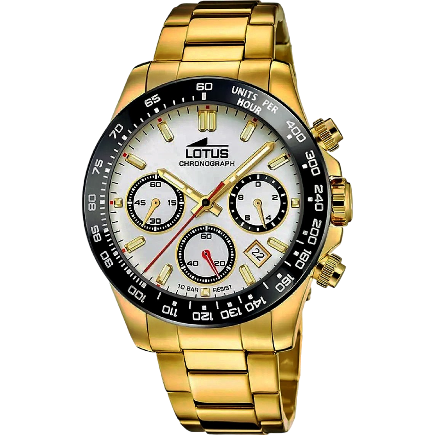 montre-bracelet-homme-Lotus Freedom Collection 18914_1-chronographe-acier-doré