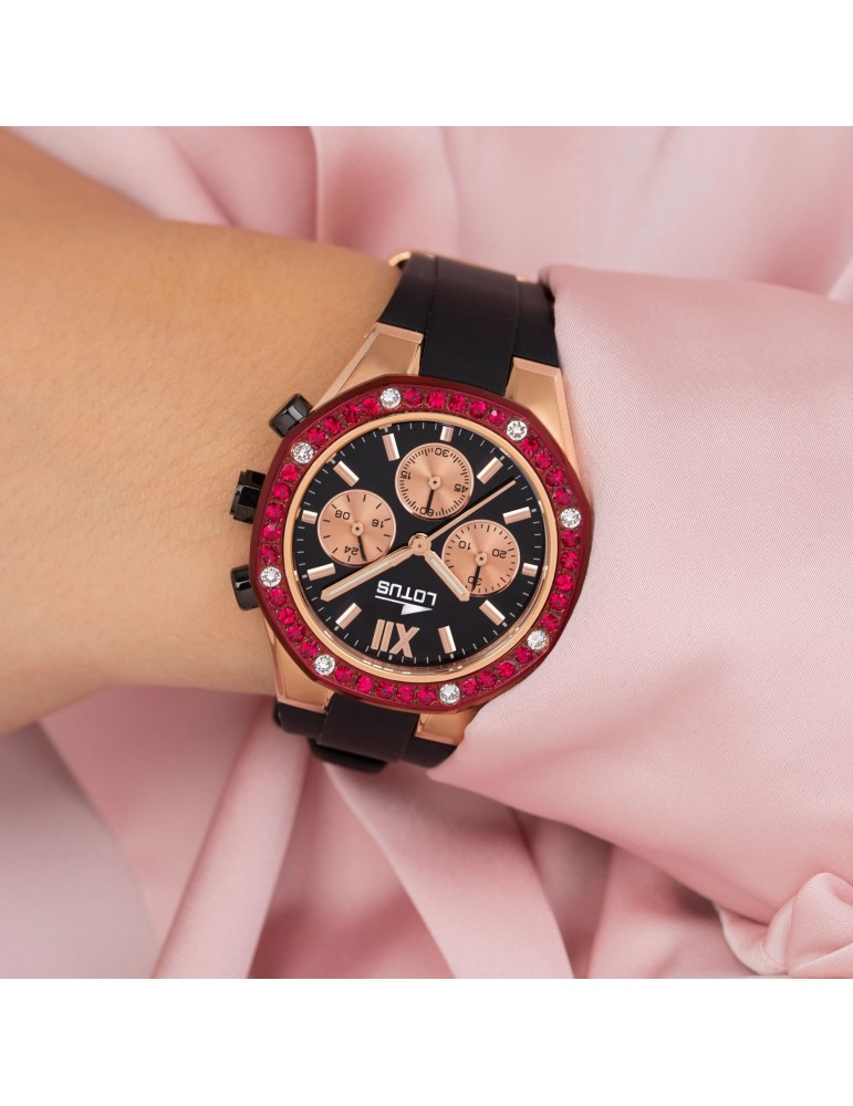 Lotus Excellent 18877_1-montre-bracelet-femme-acier-doré-caoutchouc