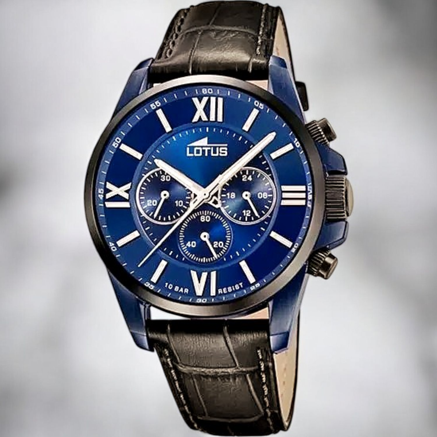 Lotus Chronograph 18923_1-montre-bracelet-cuir-homme-cadran-bleu