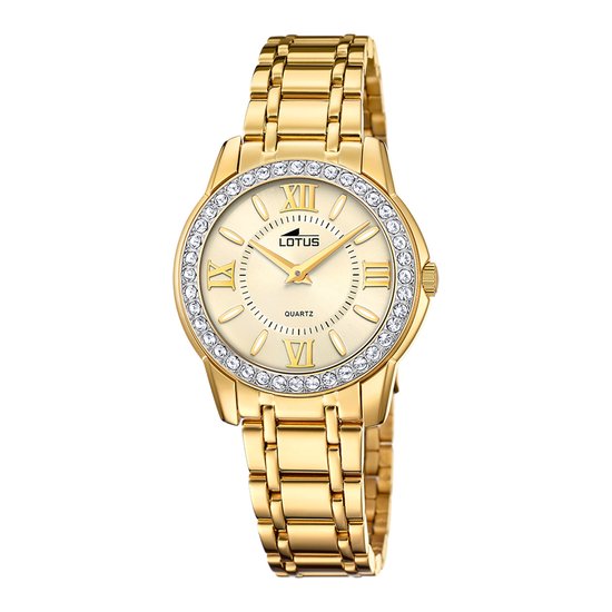 Lotus Bliss 18888_2-montre-femme-plaqué-or-zircons-cadran-champagne