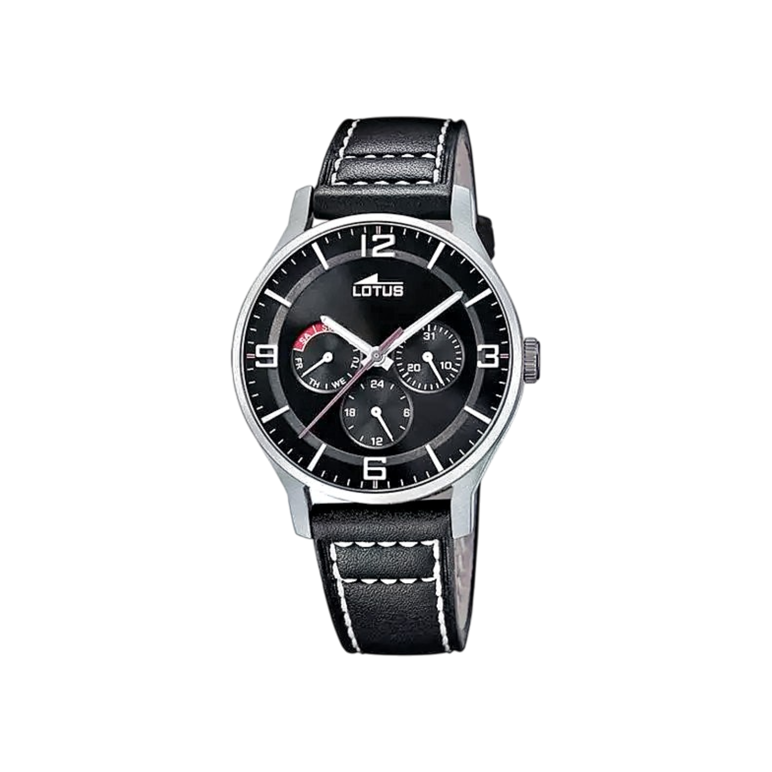 Lotus Multifunction 18832_3-montre-cadran-noir-bracelet-cuir-noir-homme