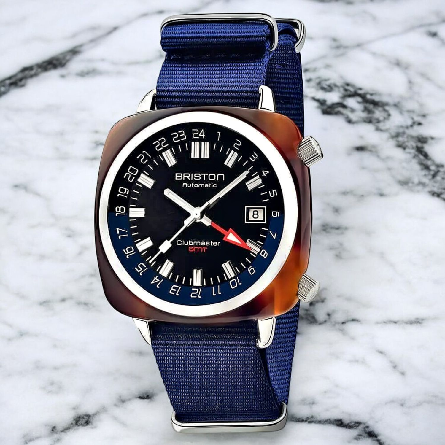 Briston-Clubmaster-Traveler-GMT-montre-automatique-acetate-bleu-19842-SA-T-9-NNB