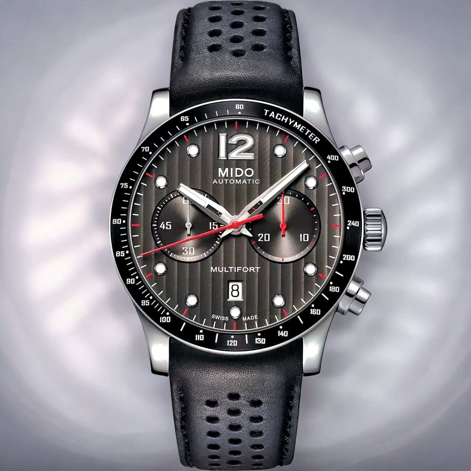 Mido-Multifort-Aluminium-Bezel-montre-chronographe-automatique-homme-bracelet-cuir-noir-M0256271606100