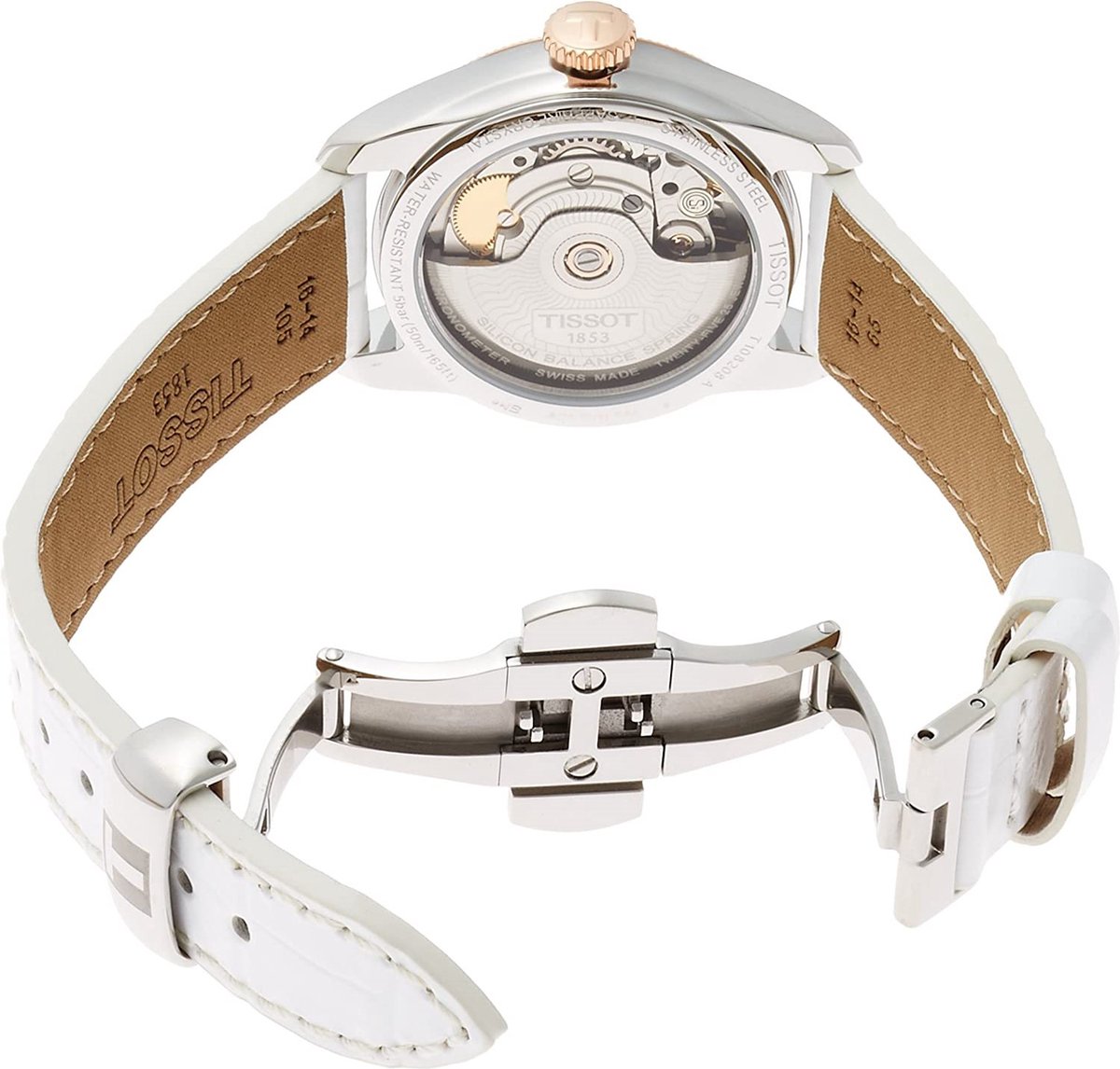 Tissot-Ballade-Powermatic-80-cosc-montre-bracelet-cuir-blanc-automatique-femme-T1082082611700