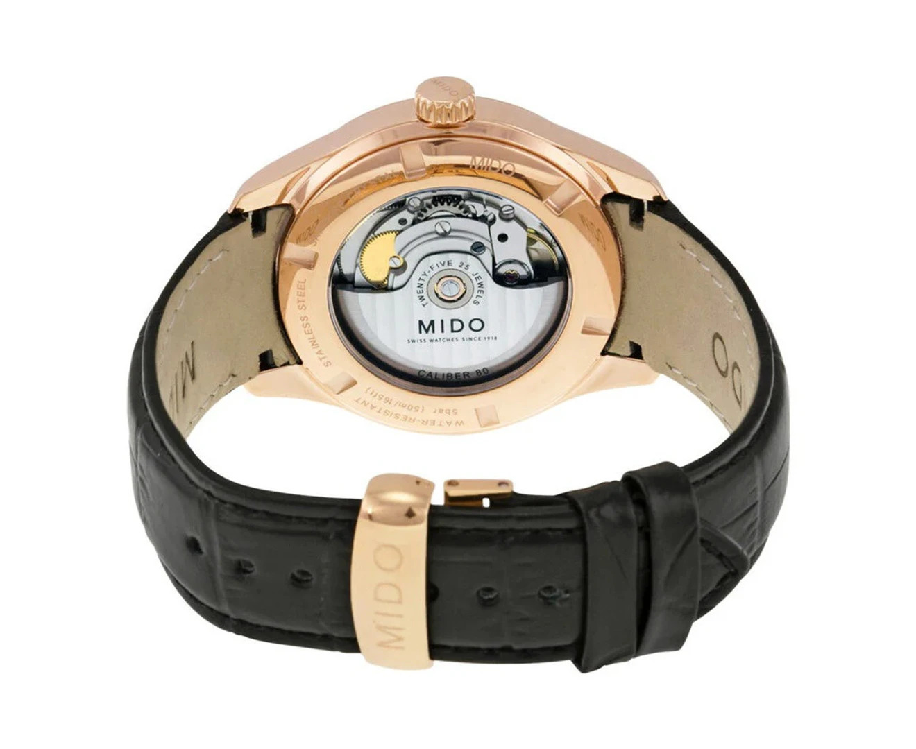 bracelet-cuir-noir-mido-belluna II-gent-montre-automatique-homme-M0244073603100