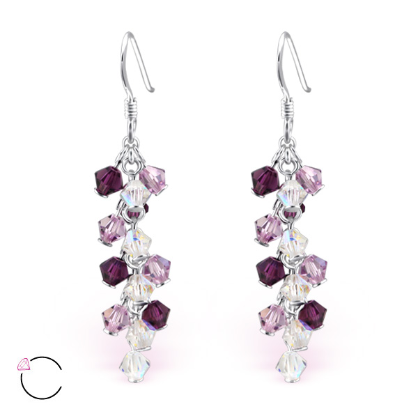 boucle-oreille-pendante-cristal-Swarovski-violet-argent-925-plaqué-rhodium-femme