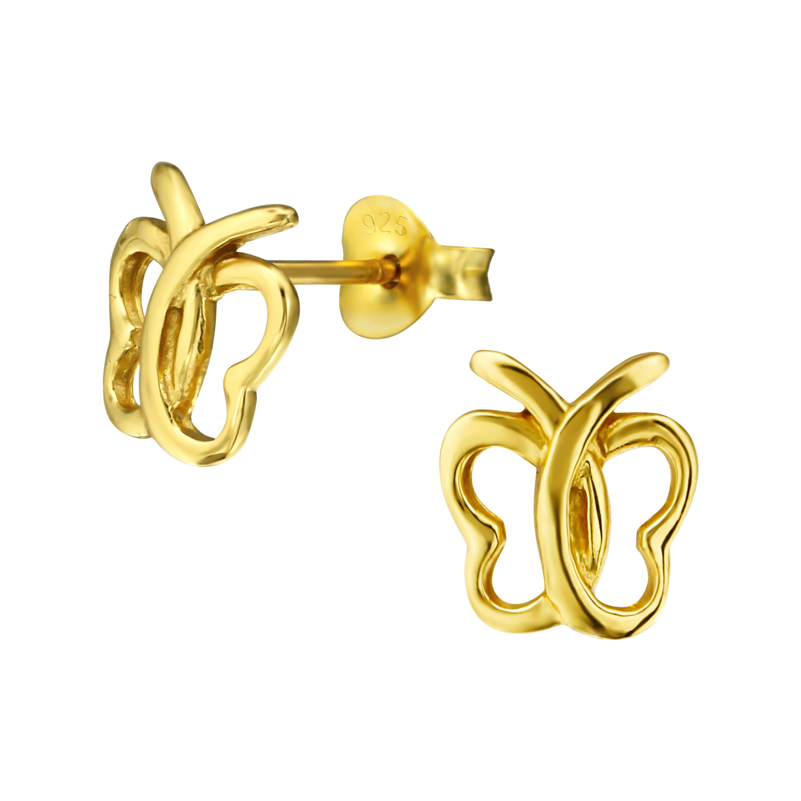 boucle-oreille-papillon-fil-argent-925-plaqué-or-jaune