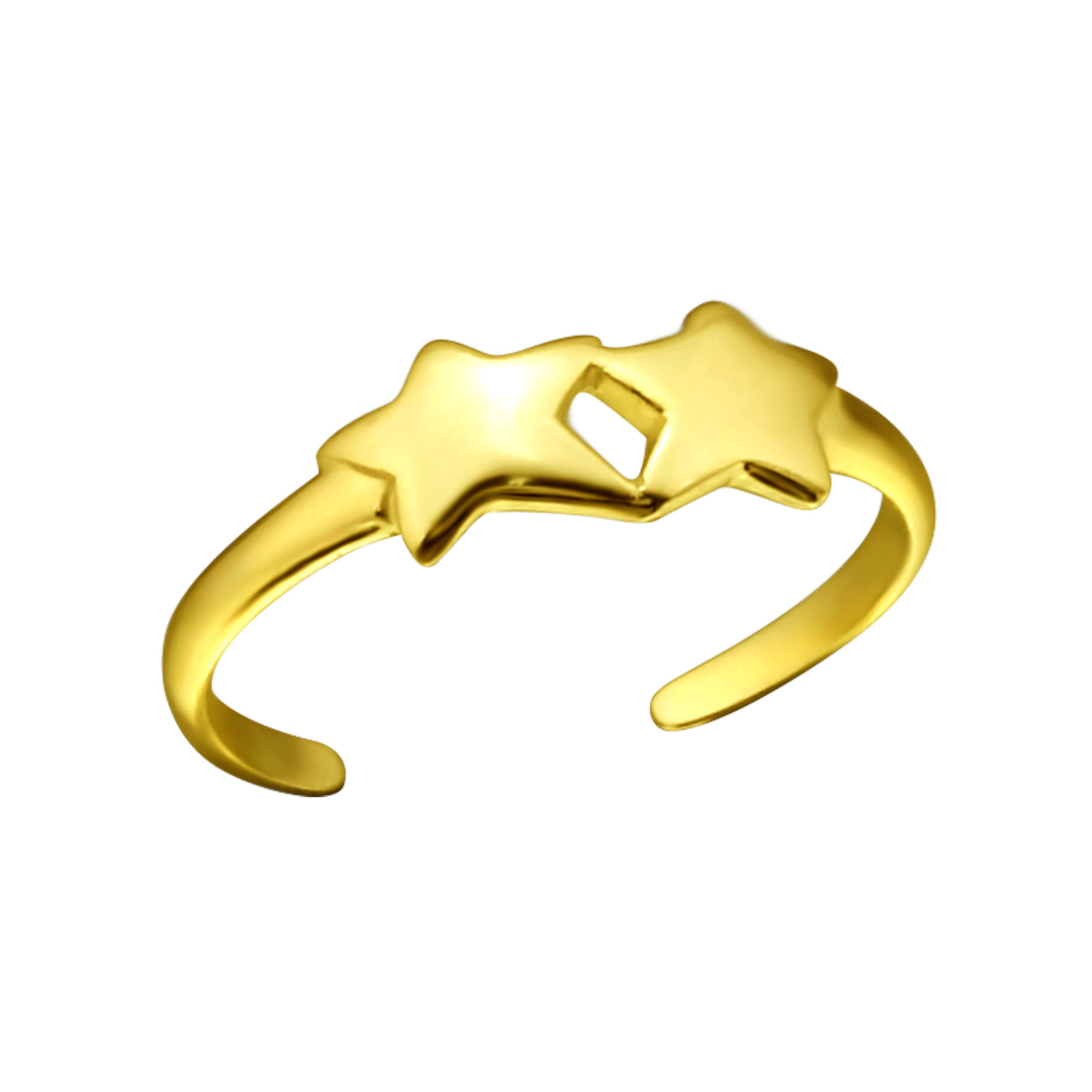 bague-pied-orteil-étoile-argent-925-plaqué-or-jaune
