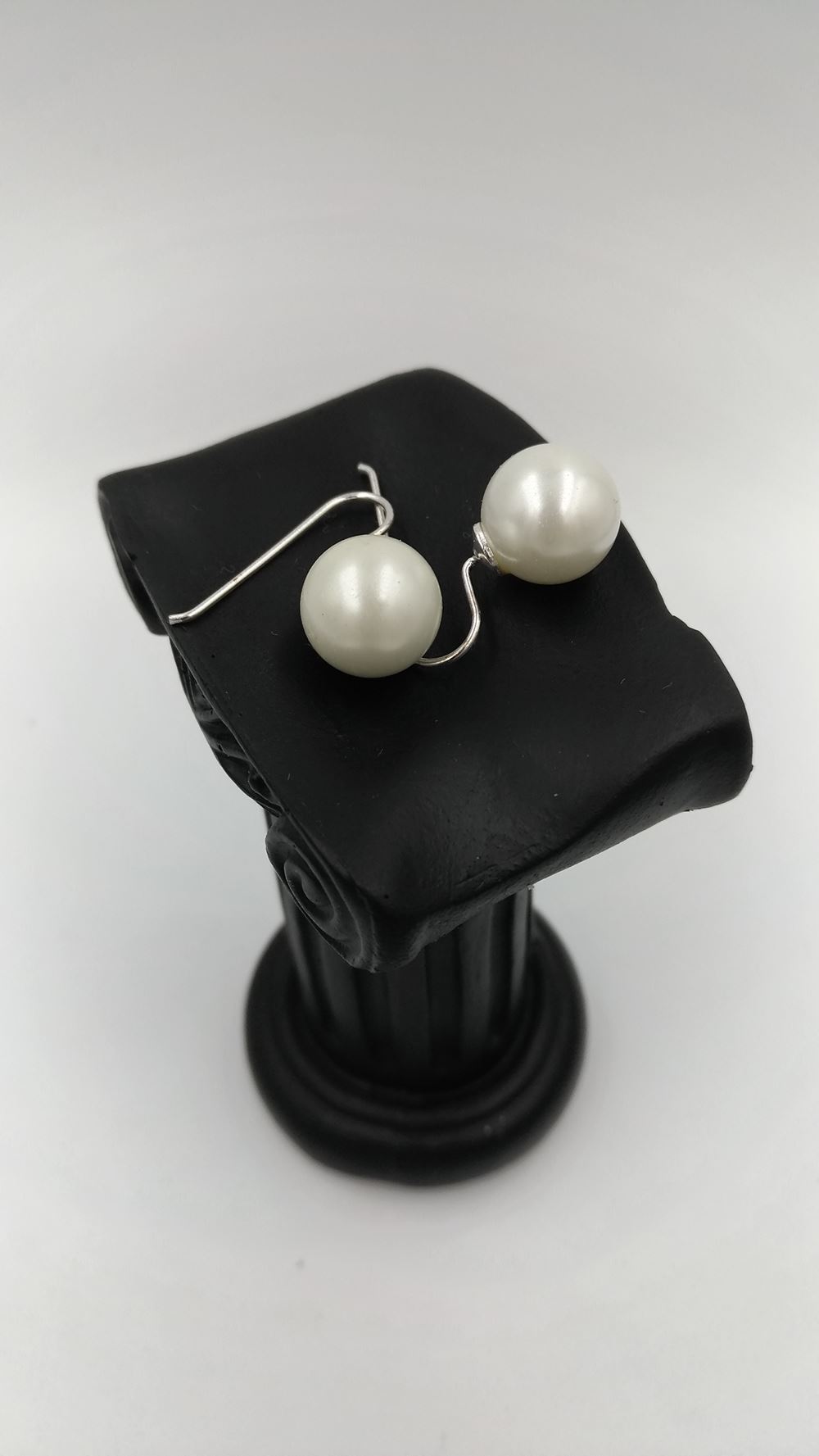 boucle-oreille-femme-perle-de-verre-blanche-argent-925-12-mm
