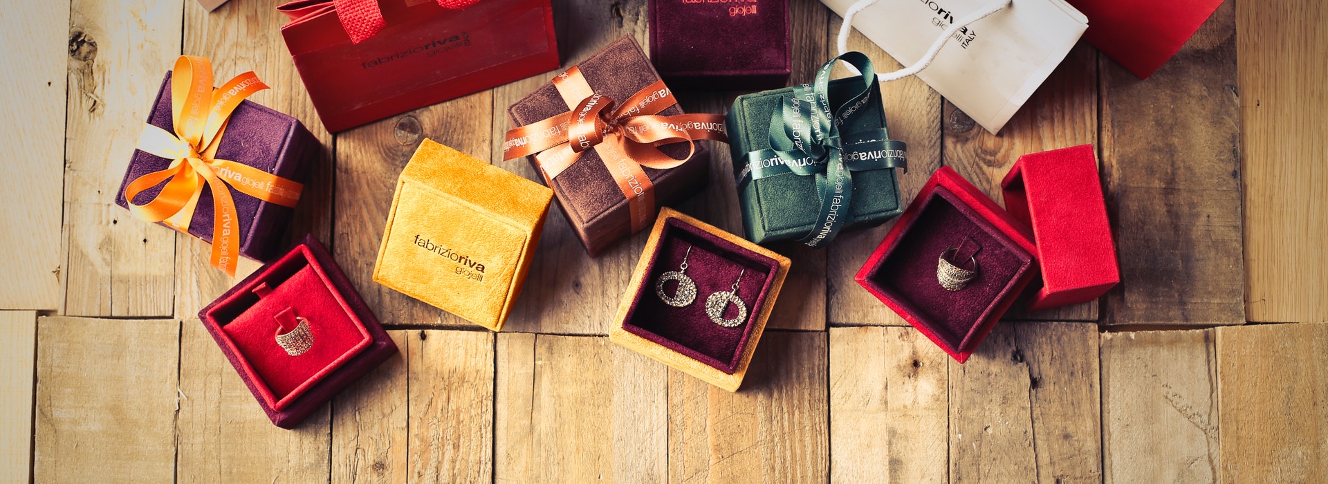 assorted gift boxes on brown wooden floor surface 1050244