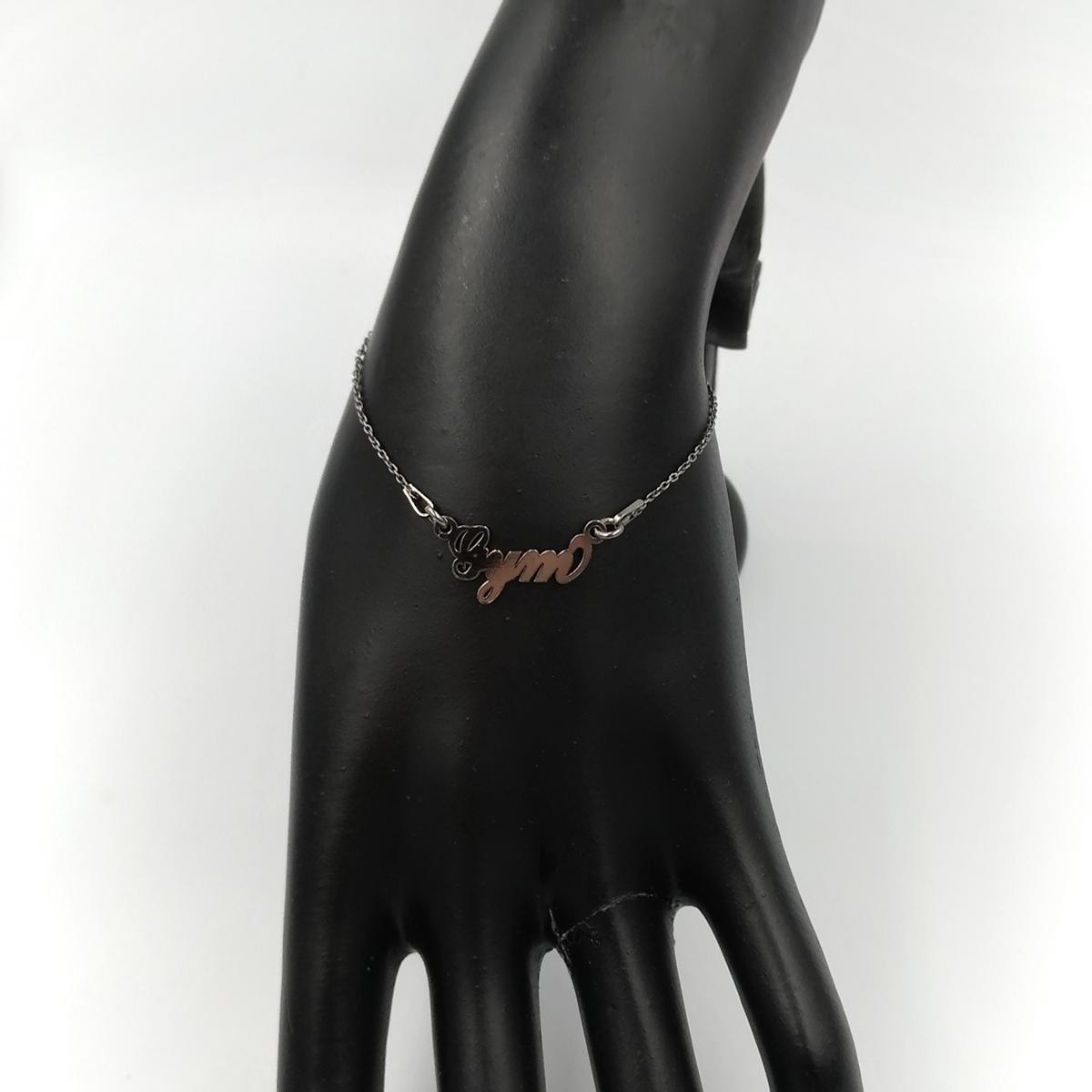 bracelet-gym-argent-925-plaqué-rhodium-noir-20-cm-femme