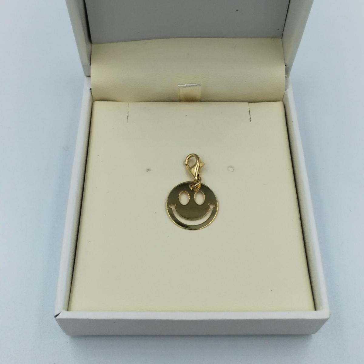 bijou-charme-pendentif-smiley-argent-925-plaqué-or-jaune