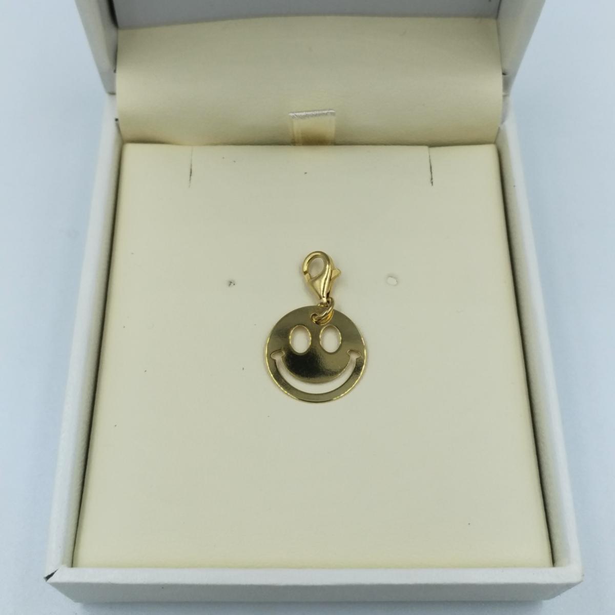 bijou-charm-pendentif-smiley-argent-925-plaqué-or-jaune