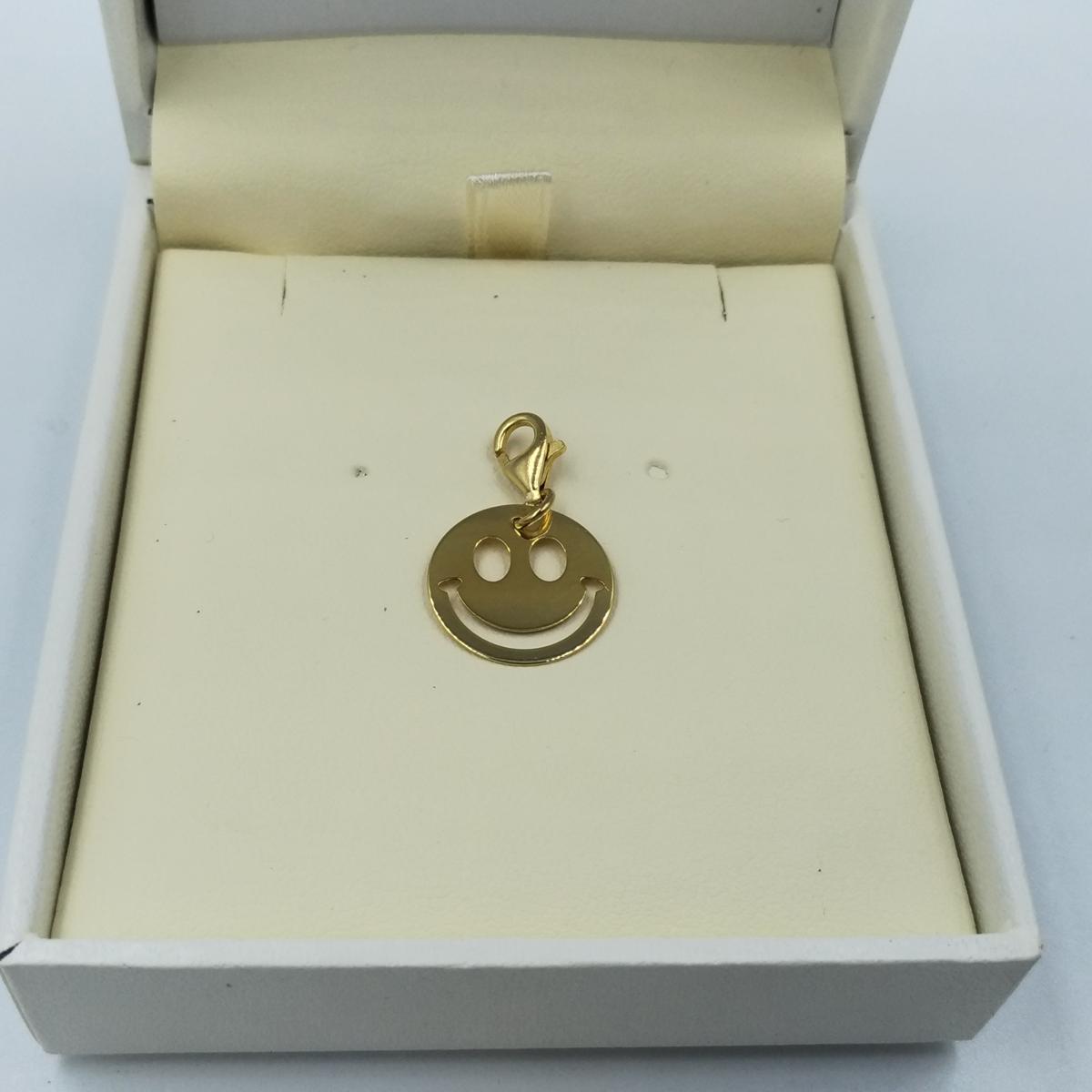 charme-pendentif-smiley-bijou-argent-925-plaqué-or-jaune