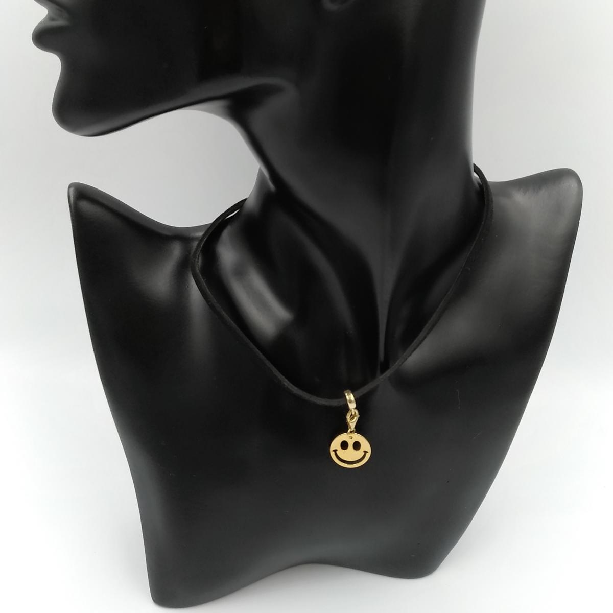 charm-pendentif-smiley-bijou-argent-925-plaqué-or-jaune