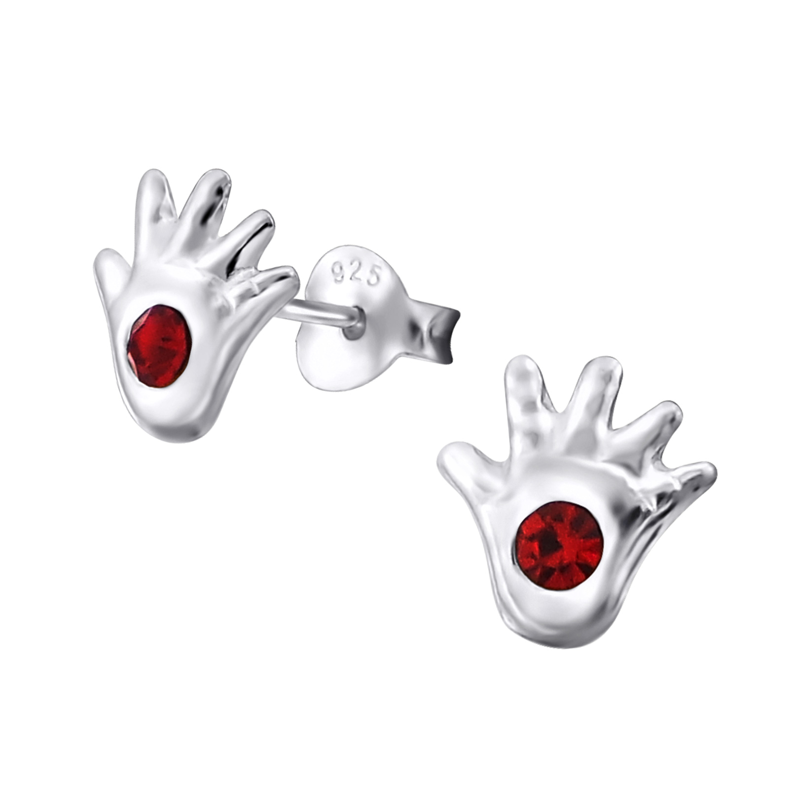 Boucles d'Oreilles pour Fille en Argent 925 Émail Arc en Ciel