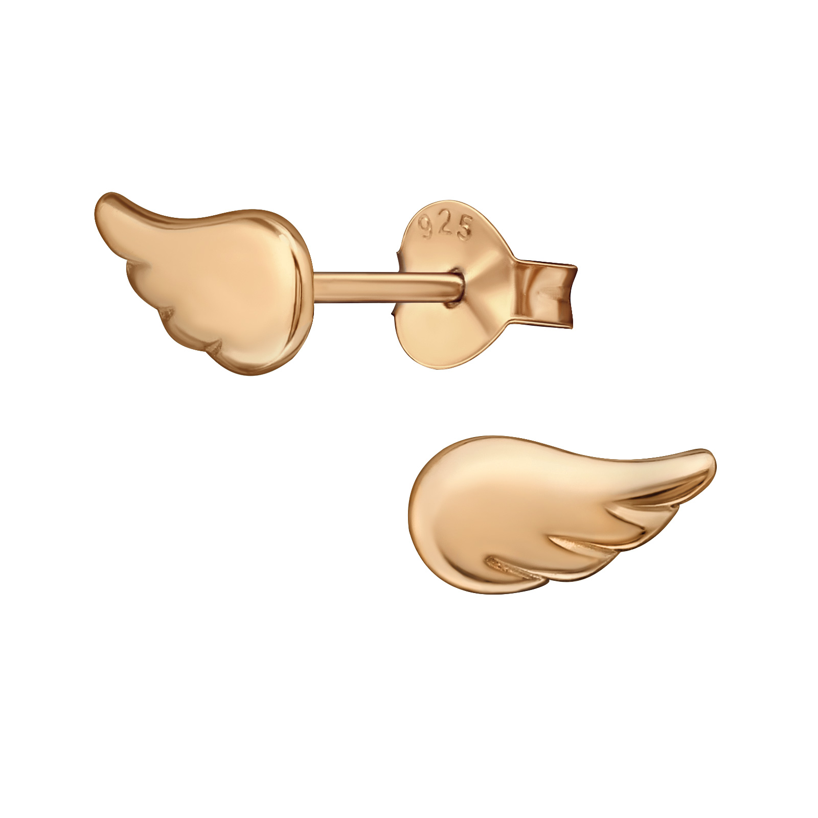 boucle-oreille-aile-cheval-pégase-enfant-argent-925-plaque-or-rose
