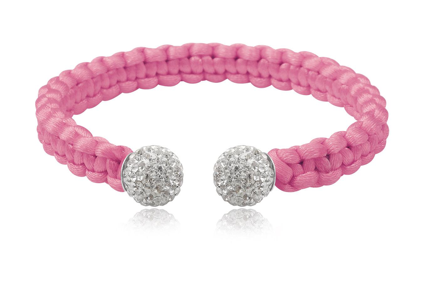 jonc-bracelet-soie-femme-rose-argent-925-cristal-preciosa-argenté