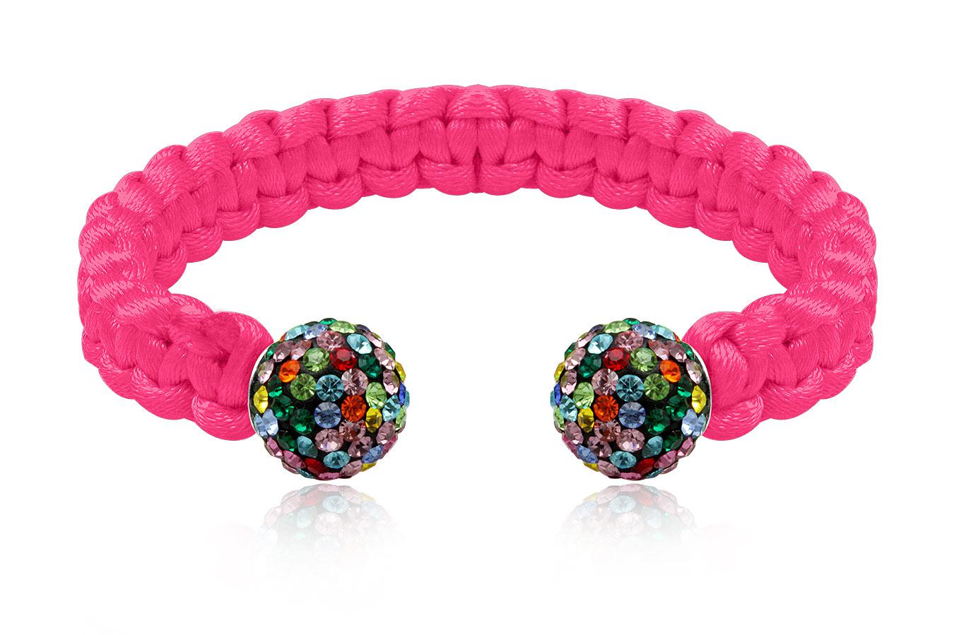 bracelet-jonc-femme-soie-rose-argent-925-cristal-preciosa-multicolore