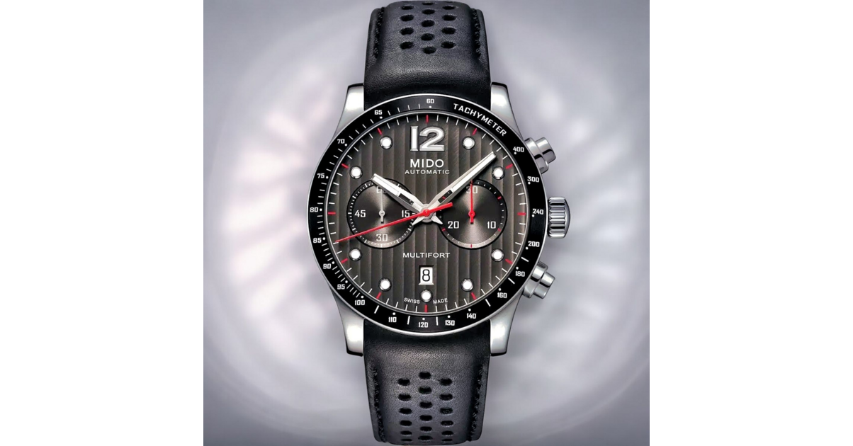 Montre Chronographe Automatique Mido Multifort Aluminium Bezel