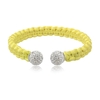 jonc-bracelet-soie-femme-jaune-argent-925-cristal-preciosa-argenté