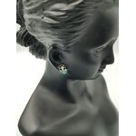 boucle-d-oreille-fleur-enfant-email-argent-blanc-noir-vert