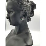 boucle-d-oreille-fleur-enfant-argent-email-blanc-noir-vert