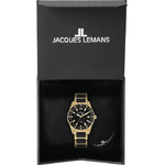écrin-Jacques Lemans Liverpool 42-12G-montre-acier-inox-dorée