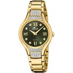 Lotus Bliss 18911_6-montre-femme-acier-doré-strass-cadran-vert-olive