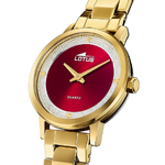 Lotus Trendy 18893_2-cadran-rouge-montre-femme-plaqué-or