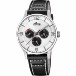 Lotus Multifunction 18832_1-montre-bracelet-cuir-noir-homme-cadran-gris