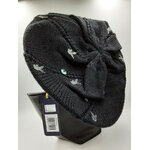 Chic-Béret-Noir-Femmes-Playboy-Acrylique-Paillettes