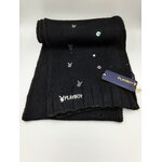 Écharpe-Playboy-Noire-Acrylique-Paillettes-Chic-Femmes