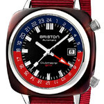 montre-automatique-Briston-Clubmaster-Traveler-GMT-acetate-rouge-19842-SA-T-P-NR