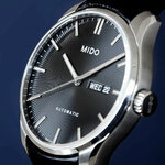 M0246301605100-Mido Belluna II Sunray-montre-automatique-homme-bracelet-cuir-noir