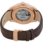 montre-automatique-homme-Mido Belluna II Sunray-bracelet-cuir-marron-M0246303606100