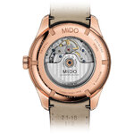 montre-automatique-Mido Belluna II Sunray-homme-bracelet-cuir-cadran-marron-M0246303629100