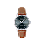 Mido-Baroncelli Tradition-montre-homme-automatique-cadran-noir-bracelet-cuir-marron-M86004188
