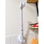 Support mural de douche blanc ajustable