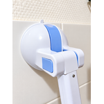 Support de douche mural blanc et bleu