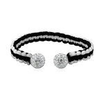 bracelet-jonc-homme-soie-blanche-noir-argent-925-cristal-preciosa-argenté