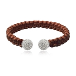 jonc-bracelet-soie-femme-marron-argent-925-cristal-preciosa-argenté