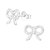 boucle-oreille-cocarde-noeud-argent-925-martelé-enfant